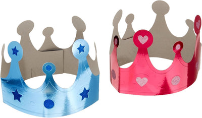 Gender Reveal Crowns Pink/Blue 12pc - Premium Party Distribution