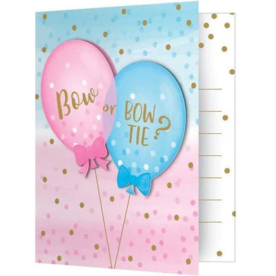 Gender Reveal Invitations 8ct - Premium Party Distribution