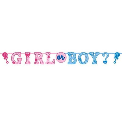 Girl or Boy Jumbo Letter Banner Kit - Premium Party Distribution