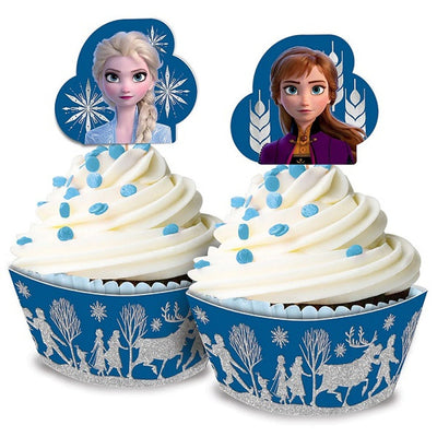 Glitter Cupcake Kit - Disney Frozen 2 (24ct) - Premium Party Distribution