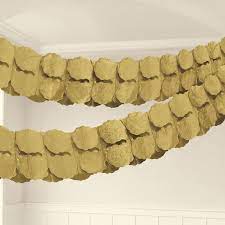 Gold Paper Garland 12ft 1ct - Premium Party Distribution