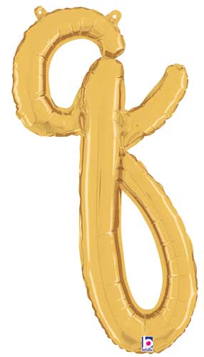 Betallic 24" Script Letter "q" Gold