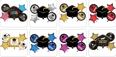 Graduation Balloon Bouquet 5ct - Winner Party - Premium Party Distribution