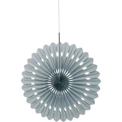 Gray Hanging Fan Decoration 1ct - Premium Party Distribution