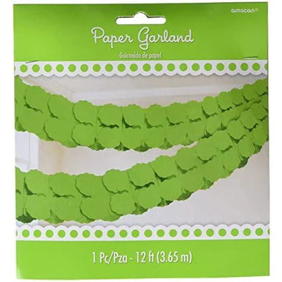 Green Paper Garland 12ft 1ct - Premium Party Distribution
