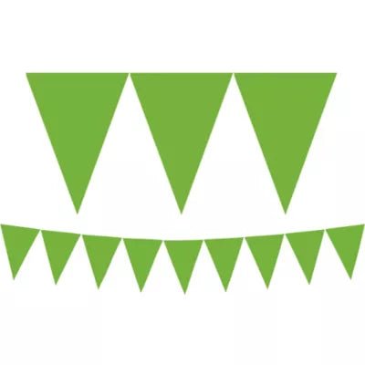 Green Pennant Banner 24pc - Premium Party Distribution