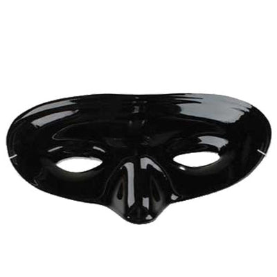 Half Mask - Shiny Black - Premium Party Distribution