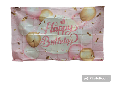 Happy Birthday Pink Banner - Premium Party Distribution