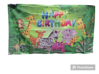 Happy Birthday Safari Banner - Premium Party Distribution