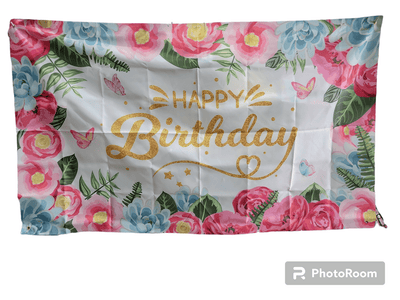 Happy Birthdays Roses Banner - Premium Party Distribution