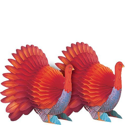 Honeycomb Centerpieces - Orange Turkey (2ct) - Premium Party Distribution