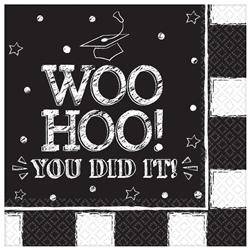 Hooray Grad Paper Beverage Napkins 36ct - Amscan - Premium Party Distribution