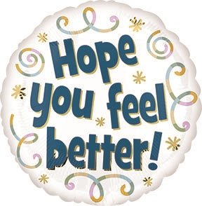 Hope You FEEL BETTER - Standard Satin HX - Round Foil Balloon (PKG) - Premium Party Distribution