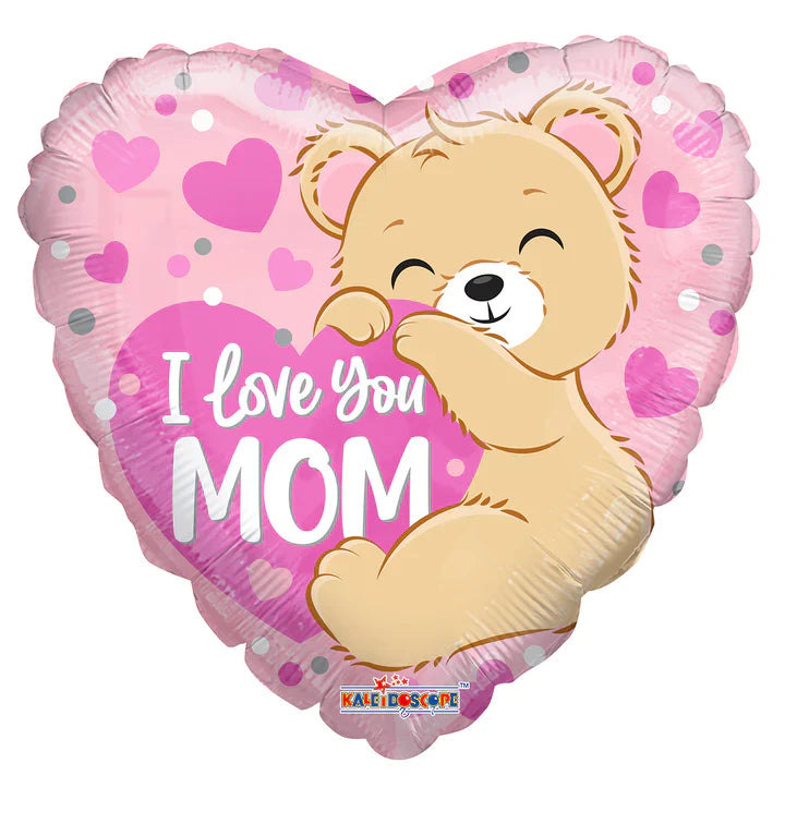 ConverUSA 18"I Love You Mom Bear Hearts Balloon-Flat