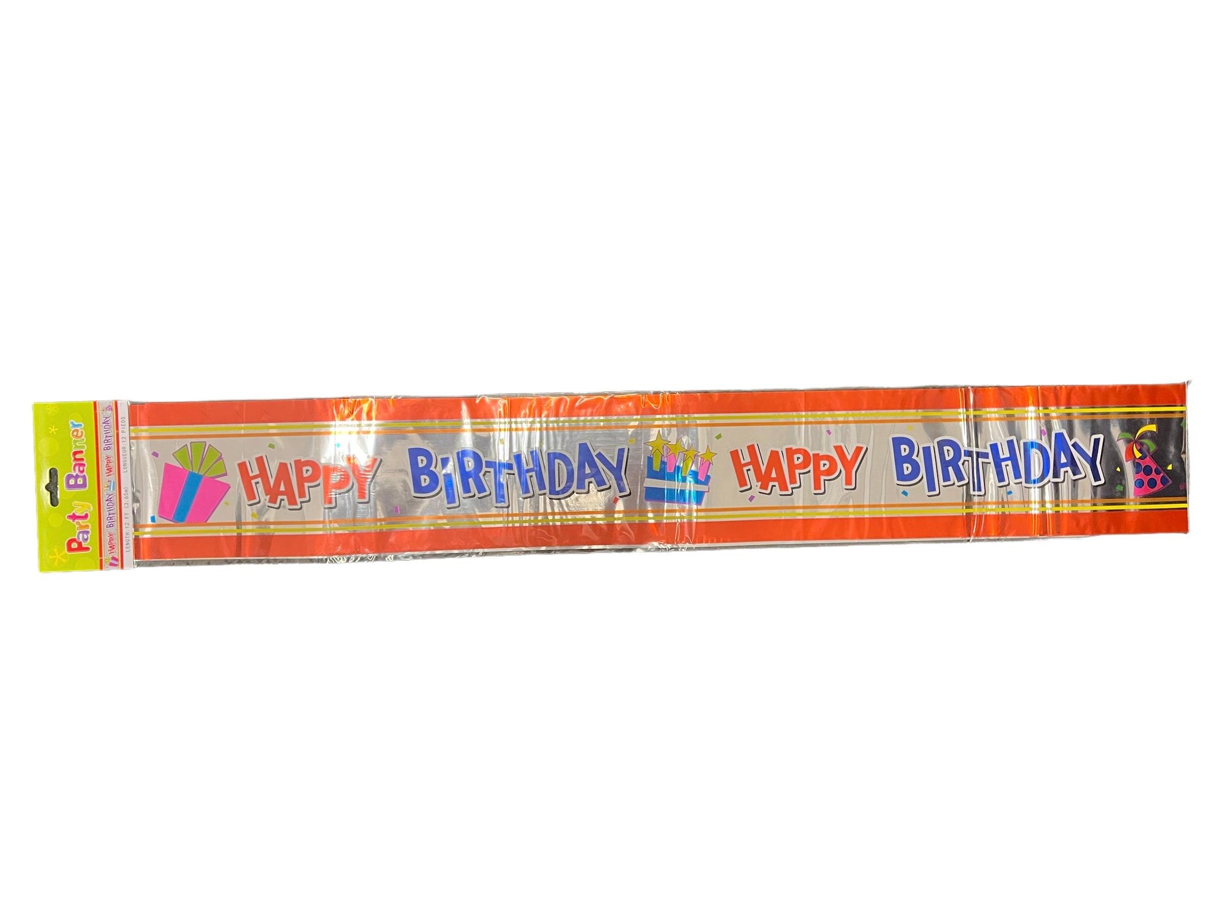 Happy Birthday Foil Banner Party 12ft.