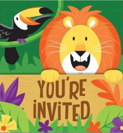 Invitations - Jungle Safari Gatefold (8ct) - Premium Party Distribution