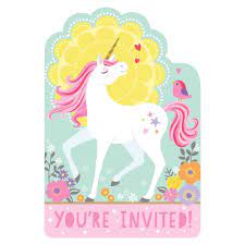 Invitations - Magical Unicorn (8ct) - Premium Party Distribution
