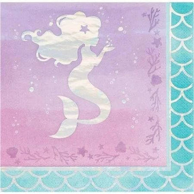 Iridescent Mermaid Party Napkins 16ct - Premium Party Distribution