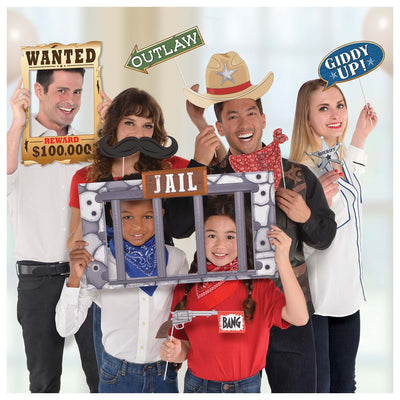 Jumbo Photo Prop Kit - Western (12ct) - Premium Party Distribution