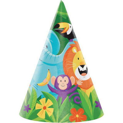 Jungle Safari Party Hats (8ct) - Premium Party Distribution