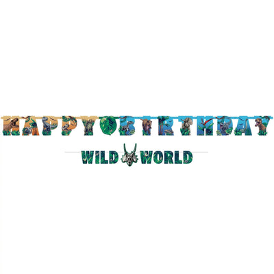 Jurassic World into the Wild Letter Banner Kit 10ft (1 Count) - Amscan - Premium Party Distribution