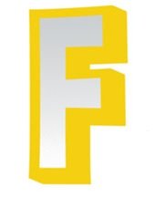 Just Write Sticker - Letter F (48ct) - Premium Party Distribution