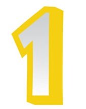 Just Write Sticker - Number 1 (48ct) - Premium Party Distribution