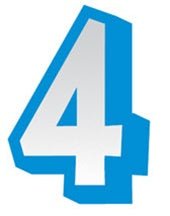 Just Write Sticker - Number 4 (48ct) - Premium Party Distribution