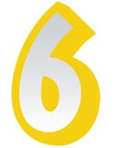 Just Write Sticker - Number 6 (48ct) - Premium Party Distribution