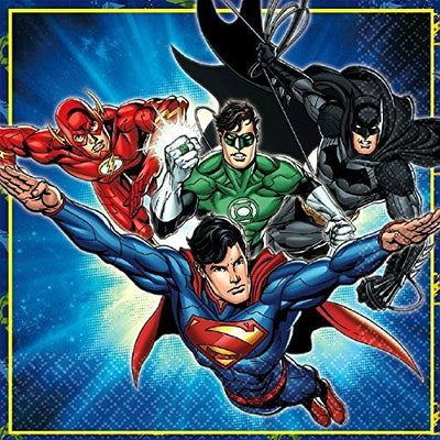 Justice League Luncheon Napkins 16ct - Premium Party Distribution