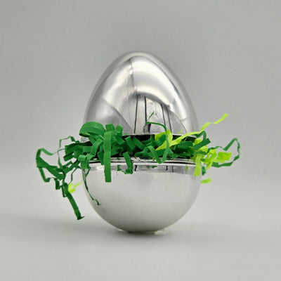 Large Egg - Silver - 1ct - Amscan - Premium Party Distribution