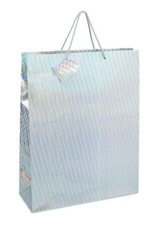 Large Gift Bag - Hologram Silver - Premium Party Distribution