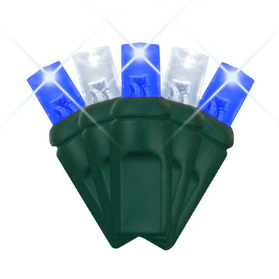 LED Mini Lights 5MM Blue/Cool White Twinkle - 6" Spacing - Premium Party Distribution