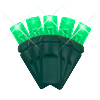 LED Mini Lights 5MM Green Twinkle Green Wire 6" Spacing - Premium Party Distribution