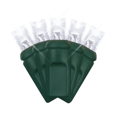 LED Mini Lights 5MM Pure White Twinkle Green Wire 6" Spacing - Premium Party Distribution