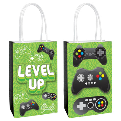 Level Up Create Your Own Kraft Bags 8ct - Amscan - Premium Party Distribution
