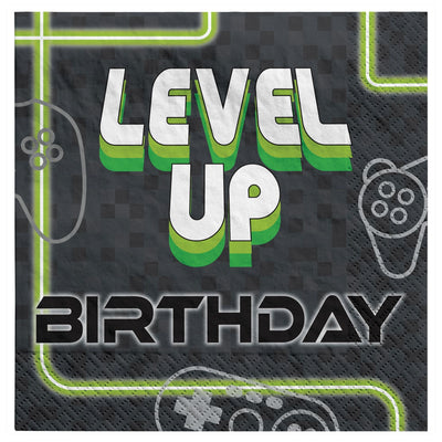 Level Up Luncheon Napkins 16ct - Premium Party Distribution