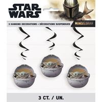 Mandalorian The Child Hanging Swirl Decorations 26" 3ct - Premium Party Distribution