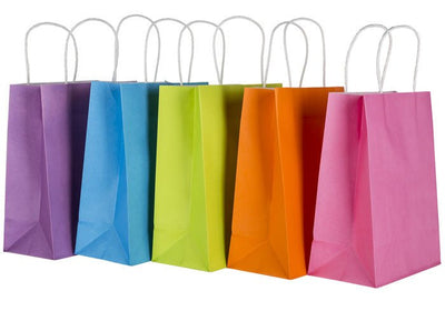 Medium Kraft Paper Bags 12ct - Premium Party Distribution