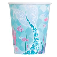 Mermaid 9oz Paper Cups 8ct - Premium Party Distribution