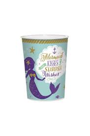 Mermaid Wishes 16oz Plastic Cup 12ct - Amscan - Premium Party Distribution