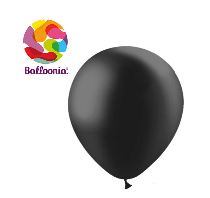 12" Metallic Black (50ct) - Balloonia