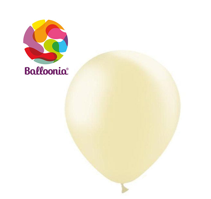 12" Metallic Ivory (50ct) - Balloonia