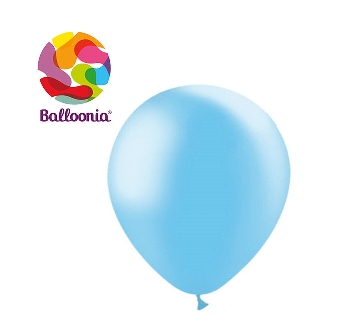 12" Metallic Sky Blue (50ct) - Balloonia