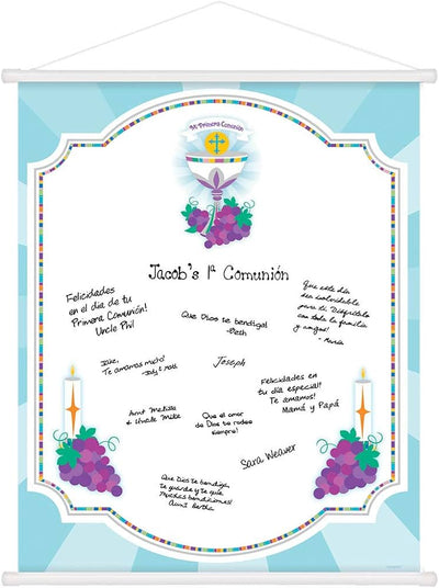 Mi Primera Comunion Hija Colgante Para Firmas/Hanging Sign - in Sheet - Premium Party Distribution