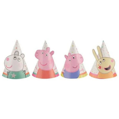 Mini Party Hats - Peppa Pig Confetti Party (8ct) - Premium Party Distribution