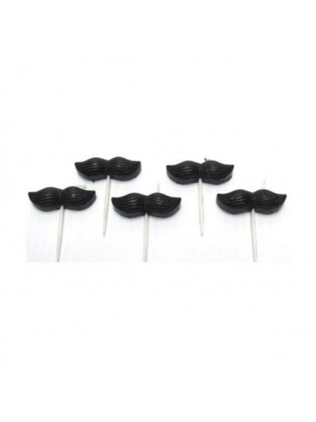 Amscan Moustache Birthday Candles 5 pcs