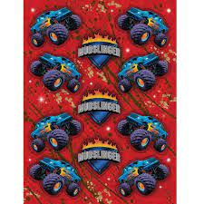 Mudslinger Monster Truck Birthday Party Favor Sticker Sheets - Premium Party Distribution