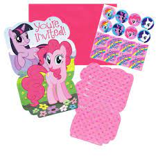 My Little Pony Postcard Invitations 8ct - Amscan - Premium Party Distribution