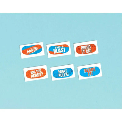 Nerf Face Tattoos 12pc - Premium Party Distribution